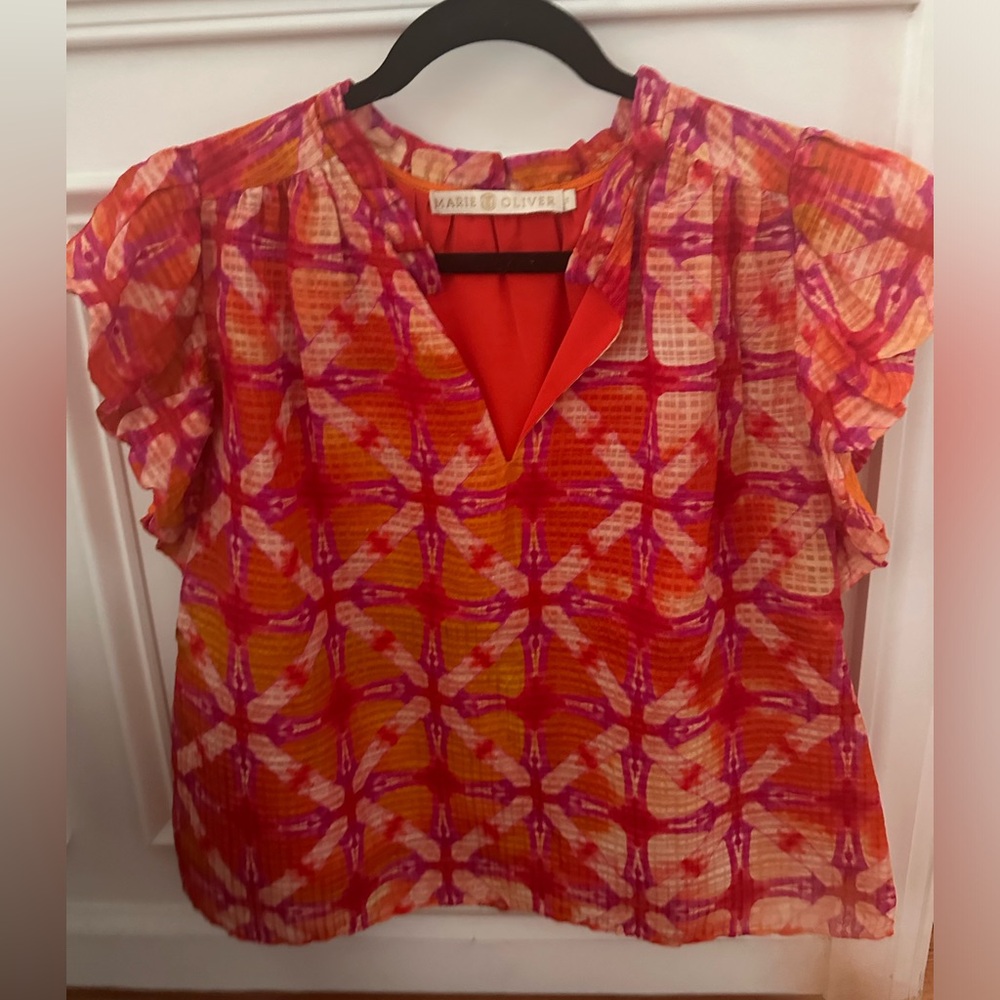 Marie Oliver Maison Top.  Color: Guava. Condition: Like New
